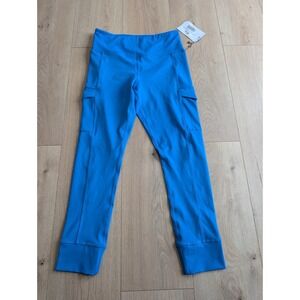 Zyia Baltic Blue Cargo Pocket Light N Tight Leggings 7/8 24" Size 6-8 NWT